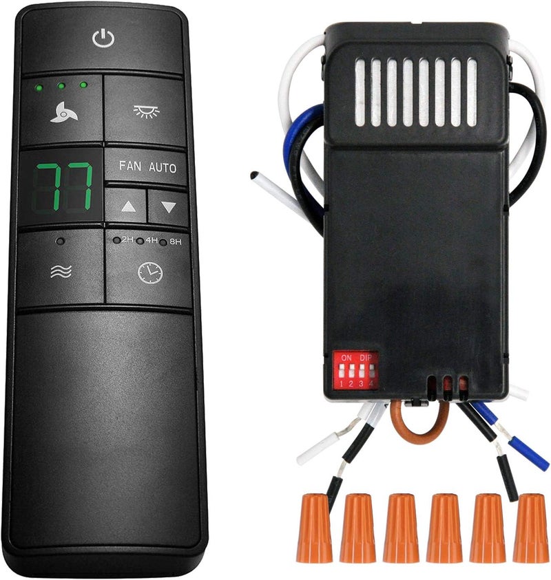 CENMING Universal Thermostatic Ceiling Fan Remote Control Kit Replacement for Hampton Bay Home Decorators Collection Hunter Harbor Breeze,w/Speed Control Timer Light Dimmer,for 2AAZPHD3/HD3 KUJCE10320/TR222A - Image 1